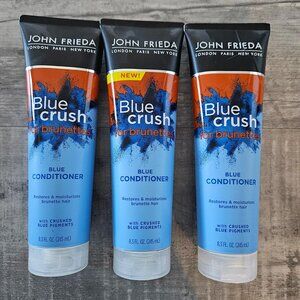 (3) NEW John Frieda Blue Crush for Brunettes Conditioner, 8.3 Fl Ounces Each